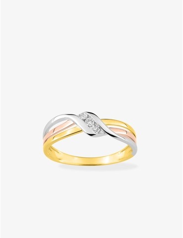 Bague trilogie trois ors...