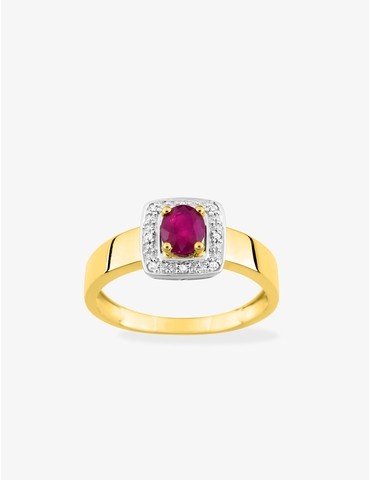 Bague bicolore or jaune 750...