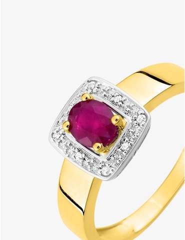 Bague bicolore or jaune 750...