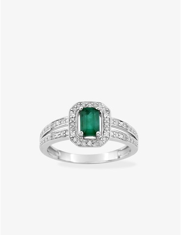 Bague or blanc 750 ‰,...