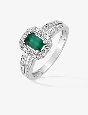 Bague or blanc 750 ‰,...