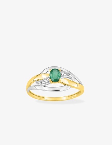 Bague bicolore or jaune 750...