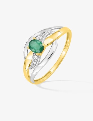 Bague bicolore or jaune 750...