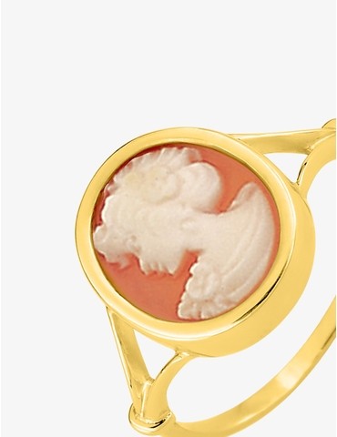 Bague or jaune 750 ‰ et camée