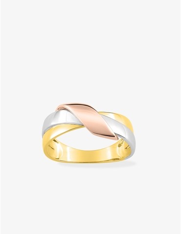 Bague or 750 ‰ jaune, rose...
