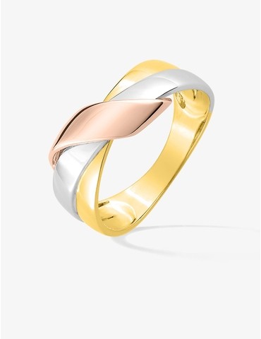 Bague or 750 ‰ jaune, rose...
