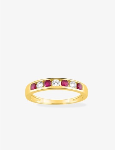 Bague demi-alliance or...