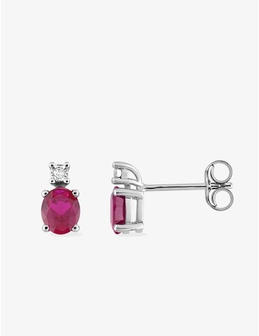Boucles d'oreilles or blanc...