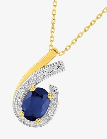 Collier or jaune 375 ‰,...