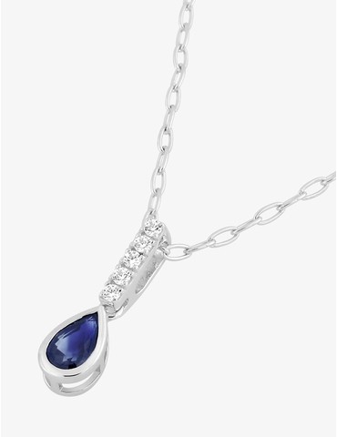 Collier or blanc 375 ‰,...