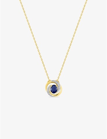 Collier or jaune 375 ‰,...