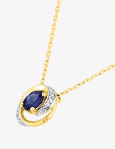 Collier or jaune 375 ‰,...
