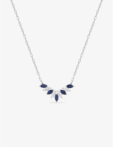 Collier fantaisie or blanc...