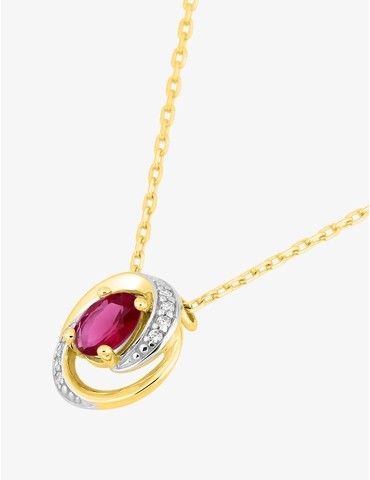 Collier fantaisie or jaune...