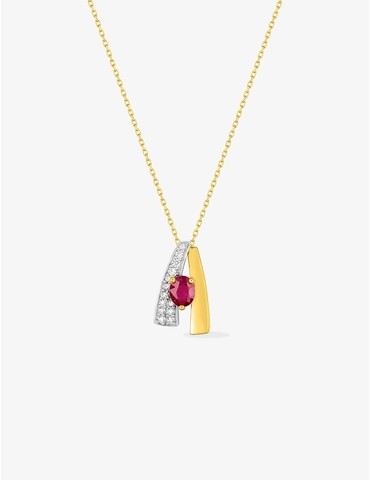 Collier fantaisie or jaune...