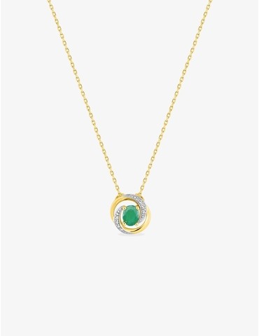 Collier or jaune 375 ‰,...