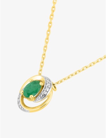 Collier or jaune 375 ‰,...