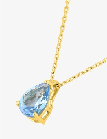 Collier or jaune 375 ‰ et...