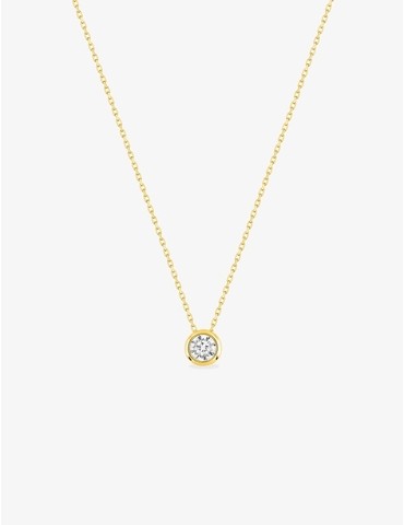 Collier or jaune 375 ‰ et...