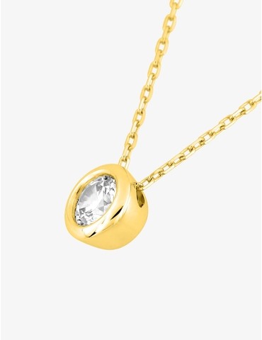 Collier or jaune 375 ‰ et...