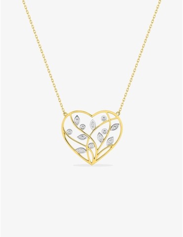 Collier cœur or jaune 375 ‰...