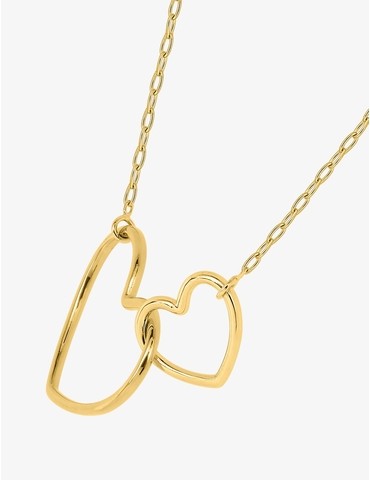 Collier doubles cœurs or...