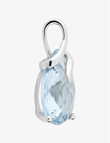 Pendentif or blanc 375 ‰,...