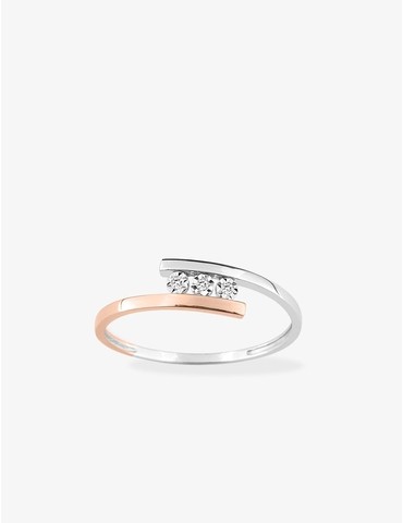 Bague trilogie bicolore or...