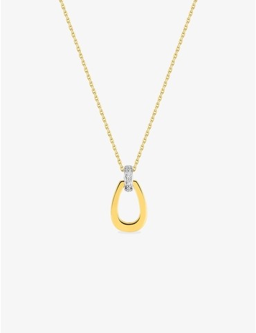 Collier ovale et anneau or...