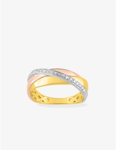 Bague triple anneau 3 ors...