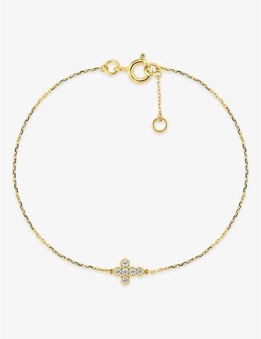 Bracelet croix or jaune...