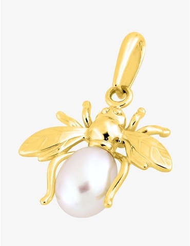 Pendentif abeille or jaune...