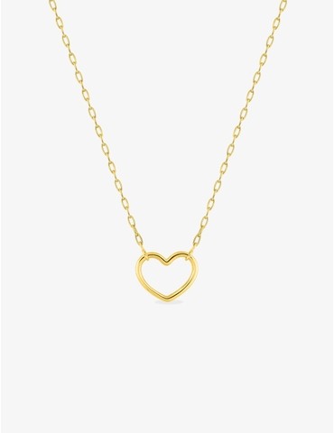 Collier cœur or jaune 375‰