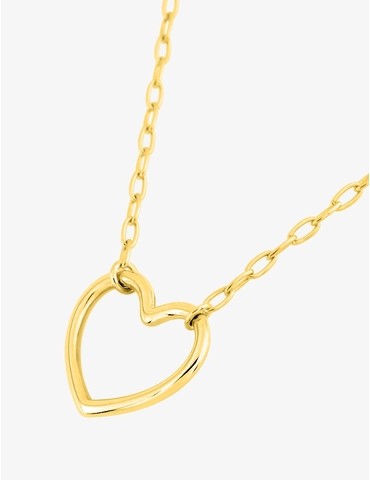 Collier cœur or jaune 375‰