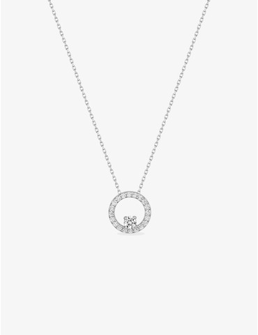 Collier or blanc 375‰ et...
