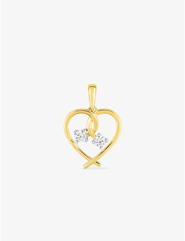 Pendentif cœur fantaisie or...