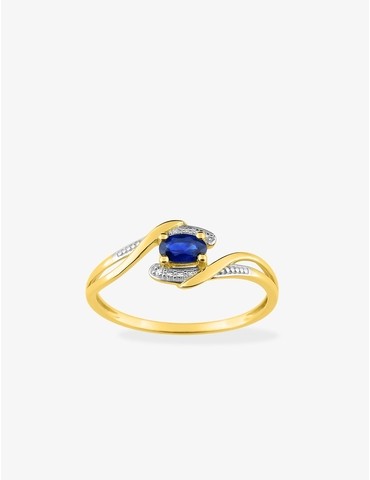 Bague saphir horizontal en...
