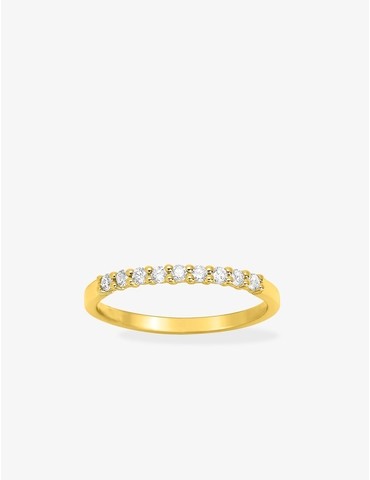 Bague demi-alliance en or...