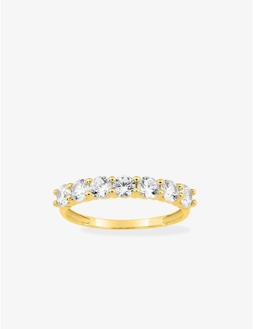 Bague demi-alliance en or...