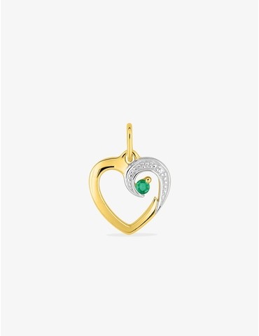Pendentif cœur en or et...
