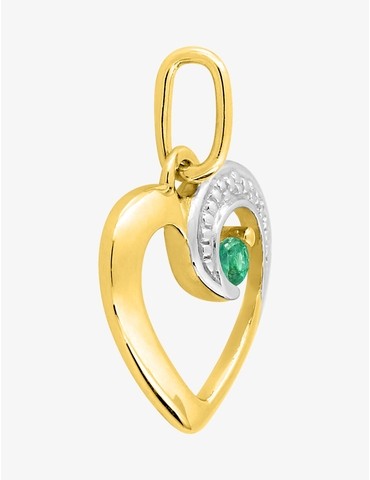 Pendentif cœur en or et...