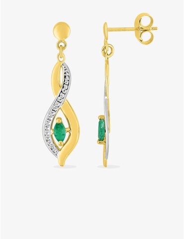 Boucles d'oreilles émeraude...