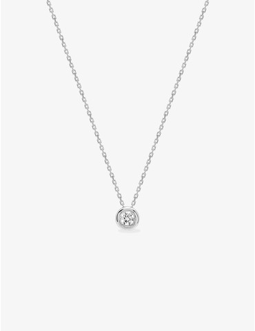 Collier or 750‰ et diamant...