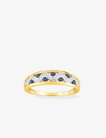 Bague fantaisie saphir en...
