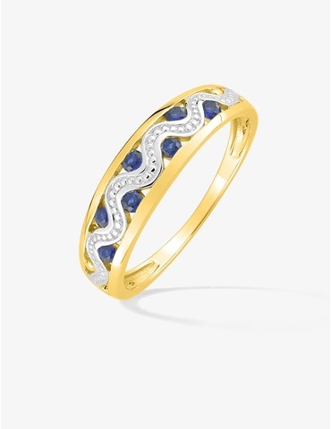Bague fantaisie saphir en...
