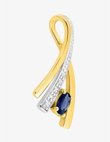 Pendentif saphir et diamant...
