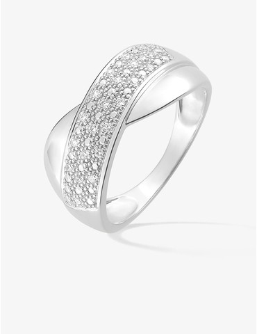 Bague fantaisie diamants en...