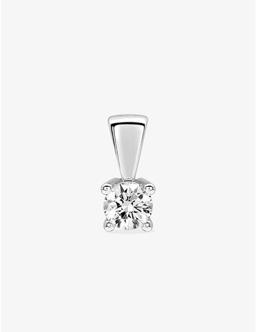 Pendentif or blanc 750‰ et...