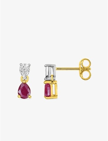 Boucles d'oreilles or 750‰...