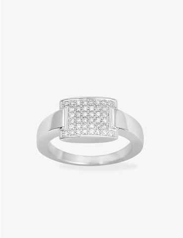 Bague or blanc 750‰ et...